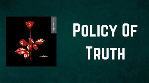 depeche mode policy of truth lyrics